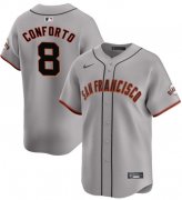 Cheap Men's San Francisco Giants #8 Michael Conforto Gray Cool Base Stitched Baseball Jersey