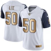 Wholesale Cheap Nike Cowboys #50 Sean Lee White Youth Stitched NFL Limited Gold Rush Jersey