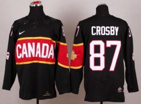 Wholesale Cheap Olympic 2014 CA. #87 Sidney Crosby Black Stitched NHL Jersey