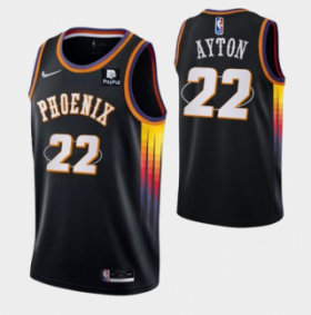 Wholesale Cheap Men\'s Phoenix Suns #22 Deandre Ayton Black Stitched Jersey