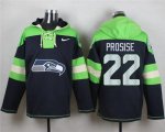 Wholesale Cheap Nike Seahawks #22 C. J. Prosise Navy Blue Player Pullover NFL Hoodie