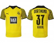 Wholesale Cheap Men 2021-2022 Club Borussia Dortmund home yellow aaa version 37 Soccer Jersey