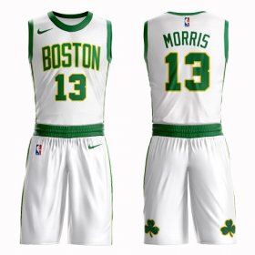 Wholesale Cheap Boston Celtics #13 Marcus Morris White Nike NBA Men\'s City Authentic Edition Suit Jersey