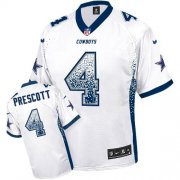 Wholesale Cheap Nike Cowboys #4 Dak Prescott White Men's Stitched NFL Elite Drift Fashion Jersey
