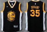 Wholesale Cheap Men's Golden State Warriors #35 Kevin Durant Black With White Edge Stitched NBA Adidas Revolution 30 Swingman Jersey