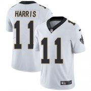 Wholesale Cheap Nike Saints #11 Deonte Harris White Men's Stitched NFL Vapor Untouchable Limited Jersey