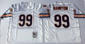 Wholesale Cheap Mitchell&Ness Bears #99 Dan Hampton White Small No. Throwback Stitched NFL Jersey