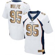 Wholesale Cheap Nike Broncos #95 Derek Wolfe White Men's Stitched NFL New Elite Gold Jersey
