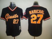 Wholesale Cheap Mitchell And Ness Giants #27 Juan Marichal Black Throwback Stitched MLB Jersey