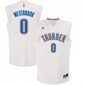 Wholesale Cheap Oklahoma City Thunder 0 Russell Westbrook White Fashion Replica Jersey