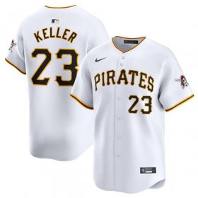 Cheap Men\'s Pittsburgh Pirates #23 Mitch Keller White Home Limited Baseball Stitched Jersey