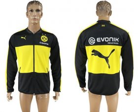 Wholesale Cheap Dortmund Soccer Jackets Black/Yellow