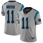 Wholesale Cheap Nike Panthers #11 Robby Anderson Silver Men's Stitched NFL Limited Inverted Legend Jersey