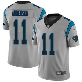 Wholesale Cheap Nike Panthers #11 Robby Anderson Silver Men\'s Stitched NFL Limited Inverted Legend Jersey