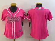 Wholesale Cheap Women's New England Patriots Blank Pink With Patch Cool Base Stitched Baseball Jersey