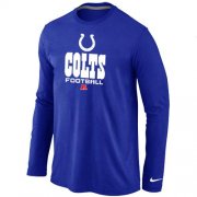 Wholesale Cheap Nike Indianapolis Colts Critical Victory Long Sleeve NFL T-Shirt Blue