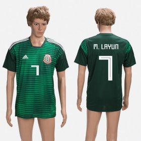 Wholesale Cheap Mexico #7 M.Layun Green Training Soccer Country Jersey