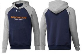 Wholesale Cheap Denver Broncos English Version Pullover Hoodie Dark Blue & Grey