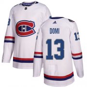 Wholesale Cheap Adidas Canadiens #13 Max Domi White Authentic 2017 100 Classic Stitched NHL Jersey