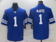 Wholesale Cheap Men Indianapolis Colts 1 Mcafee Blue Nike Vapor Untouchable Limited 2021 NFL Jersey