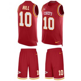Wholesale Cheap Nike Chiefs #10 Tyreek Hill Red Team Color Men\'s Stitched NFL Limited Tank Top Suit Jersey