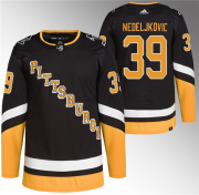 Wholesale Cheap Men's Pittsburgh Penguins #39 Alex Nedeljkovic Black 2021-22 Alternate Primegreen Stitched Jersey