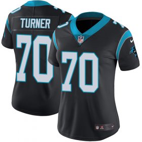 Wholesale Cheap Nike Panthers #70 Trai Turner Black Team Color Women\'s Stitched NFL Vapor Untouchable Limited Jersey