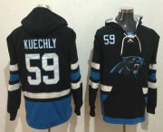 Wholesale Cheap Men's Carolina Panthers #59 Luke Kuechly NEW Black Pocket Stitched NFL Pullover Hoodie