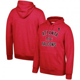Wholesale Cheap Atlanta Falcons Mitchell & Ness Team History Pullover Hoodie Red