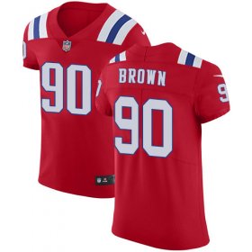 Wholesale Cheap Nike Patriots #90 Malcom Brown Red Alternate Men\'s Stitched NFL Vapor Untouchable Elite Jersey