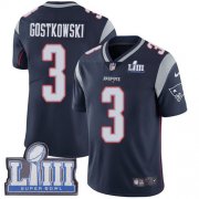 Wholesale Cheap Nike Patriots #3 Stephen Gostkowski Navy Blue Team Color Super Bowl LIII Bound Men's Stitched NFL Vapor Untouchable Limited Jersey