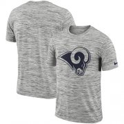 Wholesale Cheap Men's Los Angeles Rams Nike Heathered Black Sideline Legend Velocity Travel Performance T-Shirt