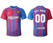 Wholesale Cheap Men 2021-2022 Club Barcelona home aaa version red customized Nike Soccer Jerseys