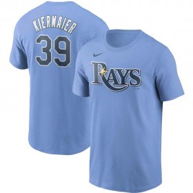 Wholesale Cheap Tampa Bay Rays #39 Kevin Kiermaier Nike Name & Number T-Shirt Light Blue