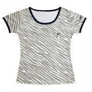 Wholesale Cheap Women's Nike Miami Dolphins Chest Embroidered Logo Zebra Stripes T-Shirt
