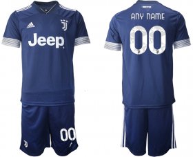 Wholesale Cheap Men 2020-2021 club Juventus away customized blue Soccer Jerseys