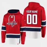 Wholesale Cheap Men's Washington Capitals Active Player Custom Red All Stitched Sweatshirt Hoodie