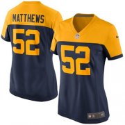 Wholesale Cheap Nike Packers #52 Clay Matthews Navy Blue Alternate Women's Stitched NFL New Elite Jersey