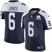 Wholesale Cheap Nike Cowboys #6 Chris Jones Navy Blue Thanksgiving Men's Stitched With Established In 1960 Patch NFL Vapor Untouchable Limited Throwback Jersey