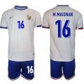 Cheap Men's France #16 Steve Mandanda White 2024-25 Away Soccer Jersey Suit