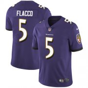 Wholesale Cheap Nike Ravens #5 Joe Flacco Purple Team Color Men's Stitched NFL Vapor Untouchable Limited Jersey