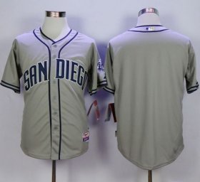 Wholesale Cheap Padres Blank Grey Cool Base Stitched MLB Jersey