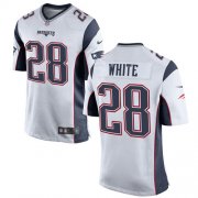 Wholesale Cheap Nike Patriots #28 James White White Youth Stitched NFL New Elite Jersey