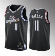 Wholesale Cheap Men's Los Angeles Clippers #11 Jordan Miller Black 2023 Draft City Edition Stitched Jersey