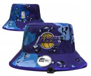 Wholesale Cheap Los Angeles Lakers Stitched Bucket Hats 056