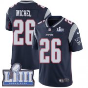 Wholesale Cheap Nike Patriots #26 Sony Michel Navy Blue Team Color Super Bowl LIII Bound Men's Stitched NFL Vapor Untouchable Limited Jersey
