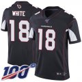 Wholesale Cheap Nike Cardinals #18 Kevin White Black Alternate Men's Stitched NFL 100th Season Vapor Limited Jersey