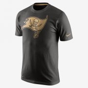 Wholesale Cheap Men's Tampa Bay Buccaneers Nike Black Championship Drive Gold Collection Performance T-Shirt