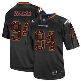 Wholesale Cheap Nike Broncos #94 DeMarcus Ware New Lights Out Black Men\'s Stitched NFL Elite Jersey