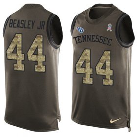 Wholesale Cheap Nike Titans #44 Vic Beasley Jr Green Men\'s Stitched NFL Limited Salute To Service Tank Top Jersey